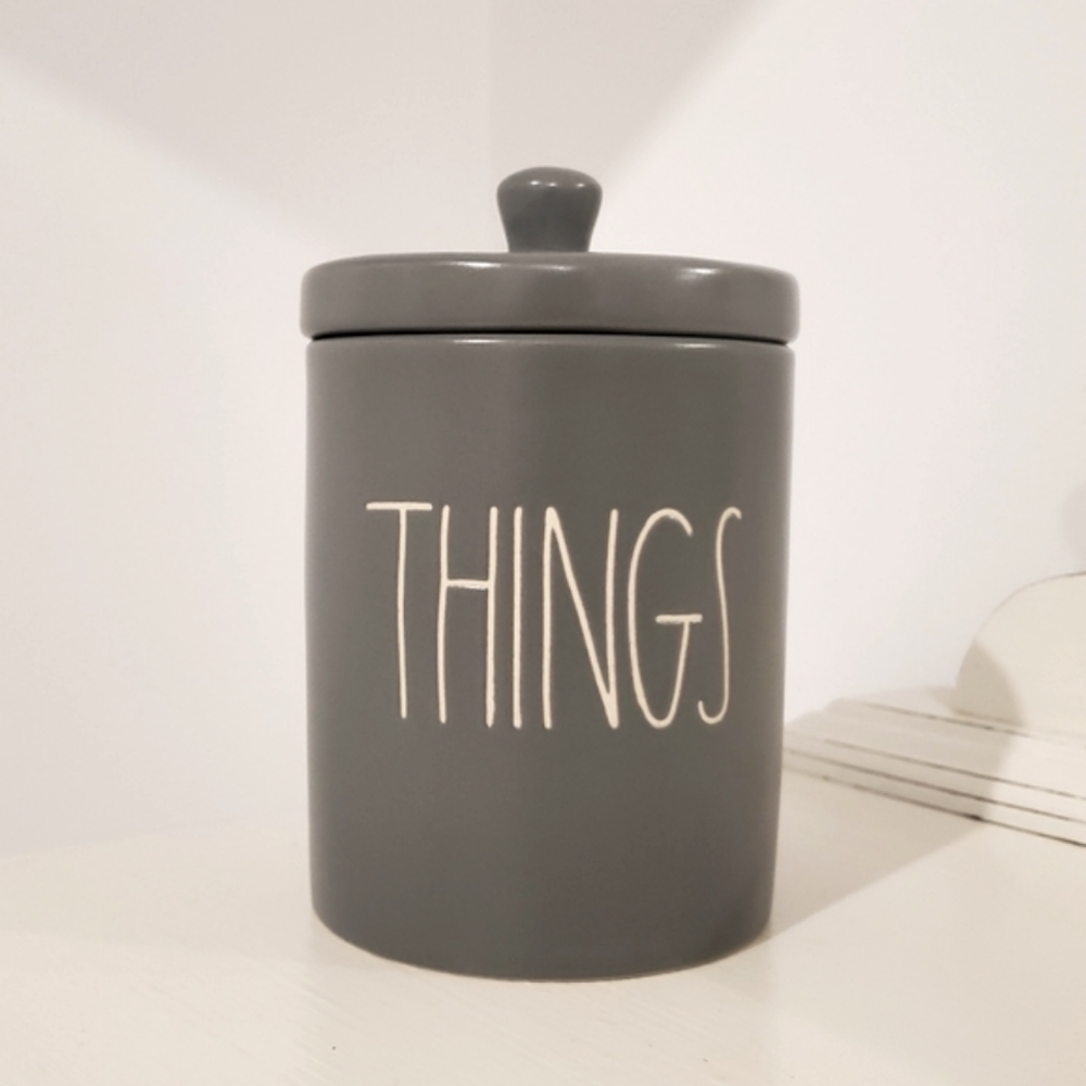Rae Dunn "THINGS" Bathroom Ceramic Organizer